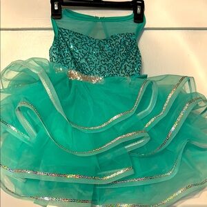 Sparkling Teal Kids Dress